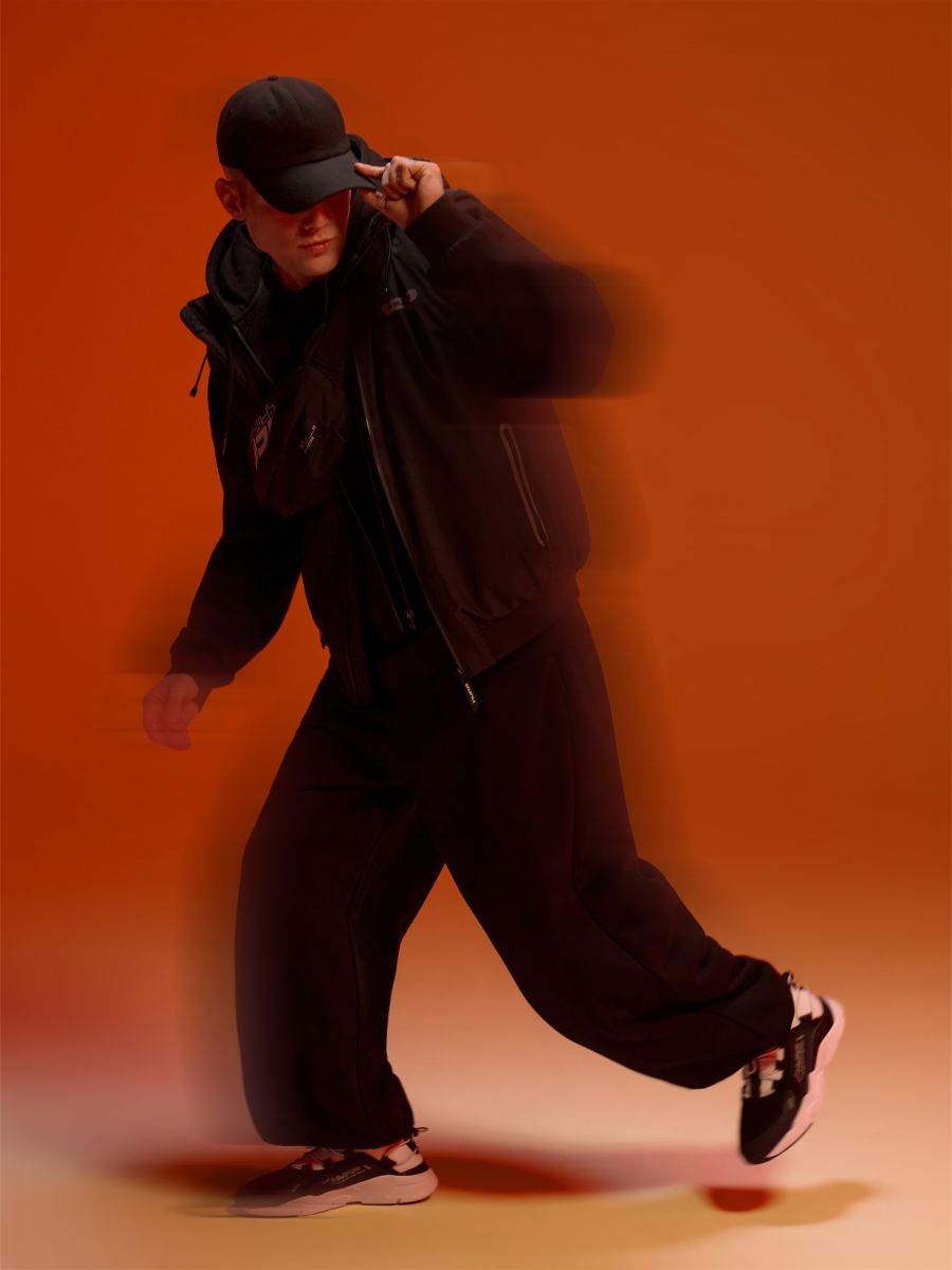 Dresowe czarne joggery baggy