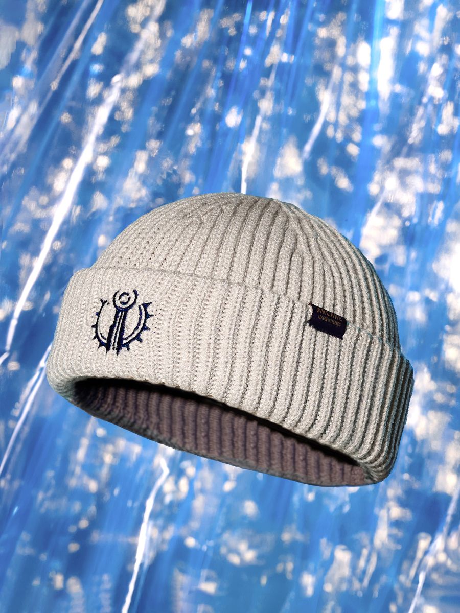Jasnoszara czapka beanie Arcane