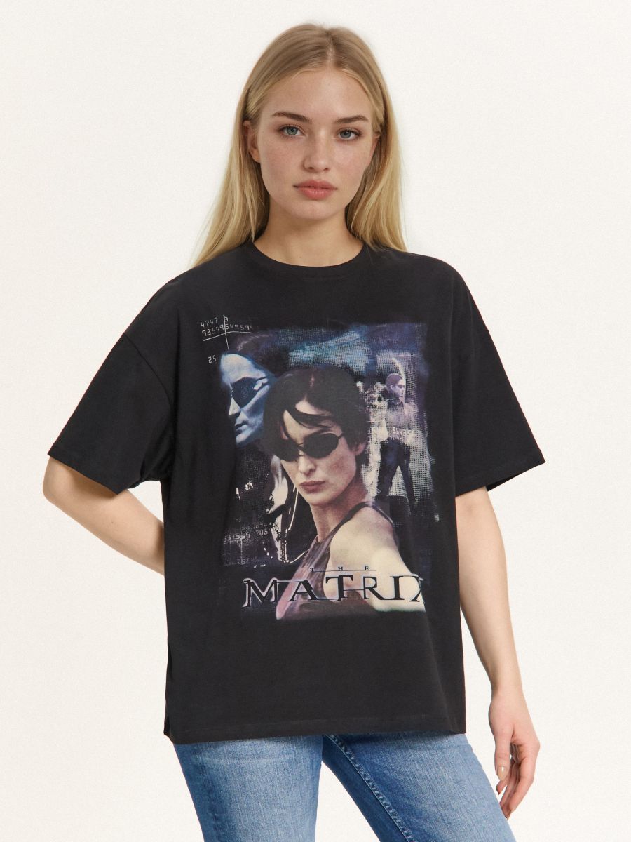 Czarna koszulka Matrix