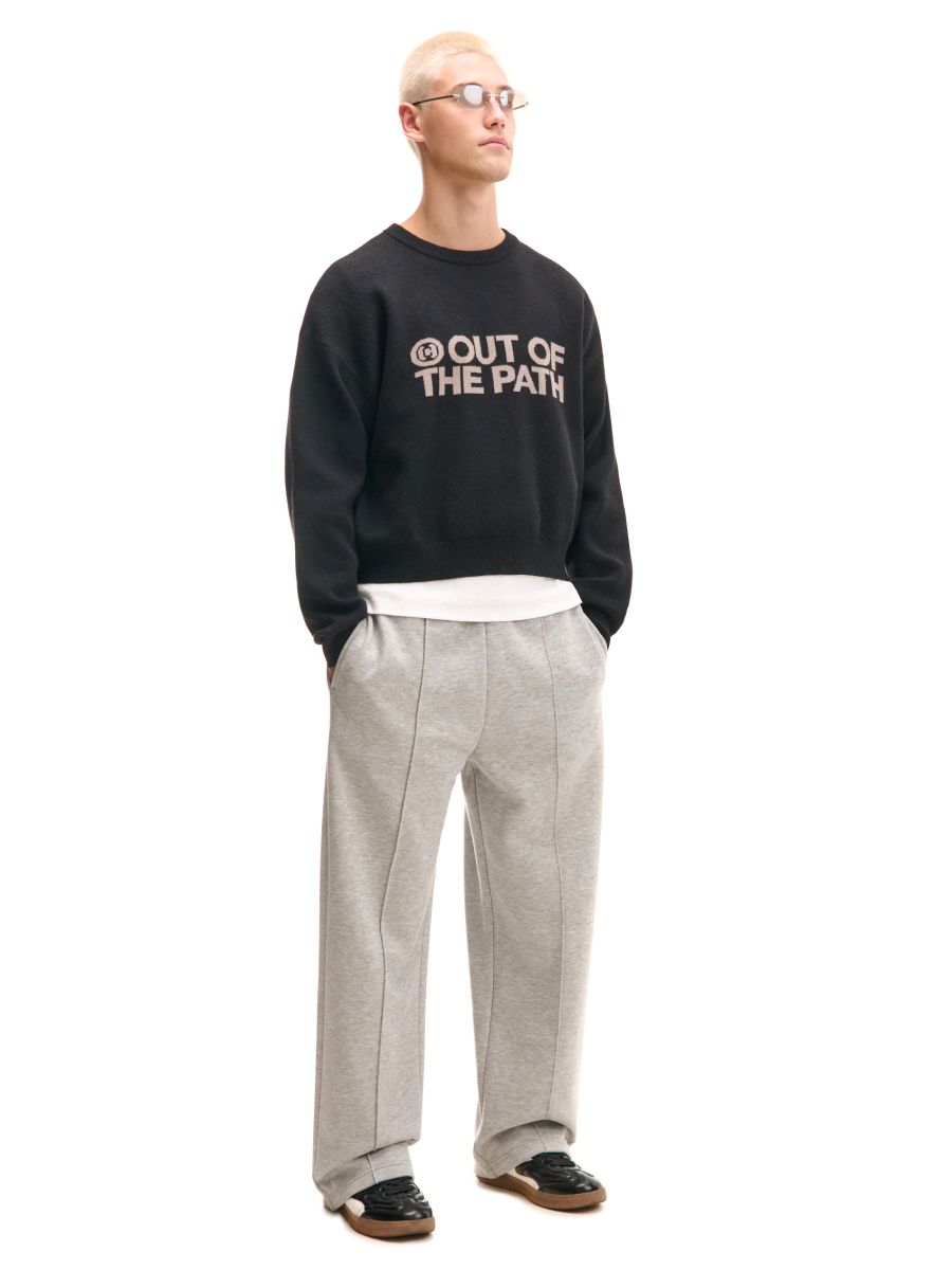 Szare dresowe spodnie wide leg