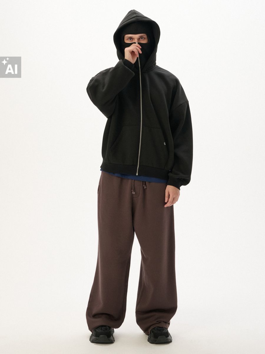 Sudadera deportiva con capucha y cremallera