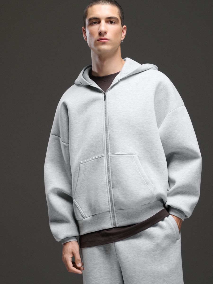 Rozpinana bluza basic z kapturem