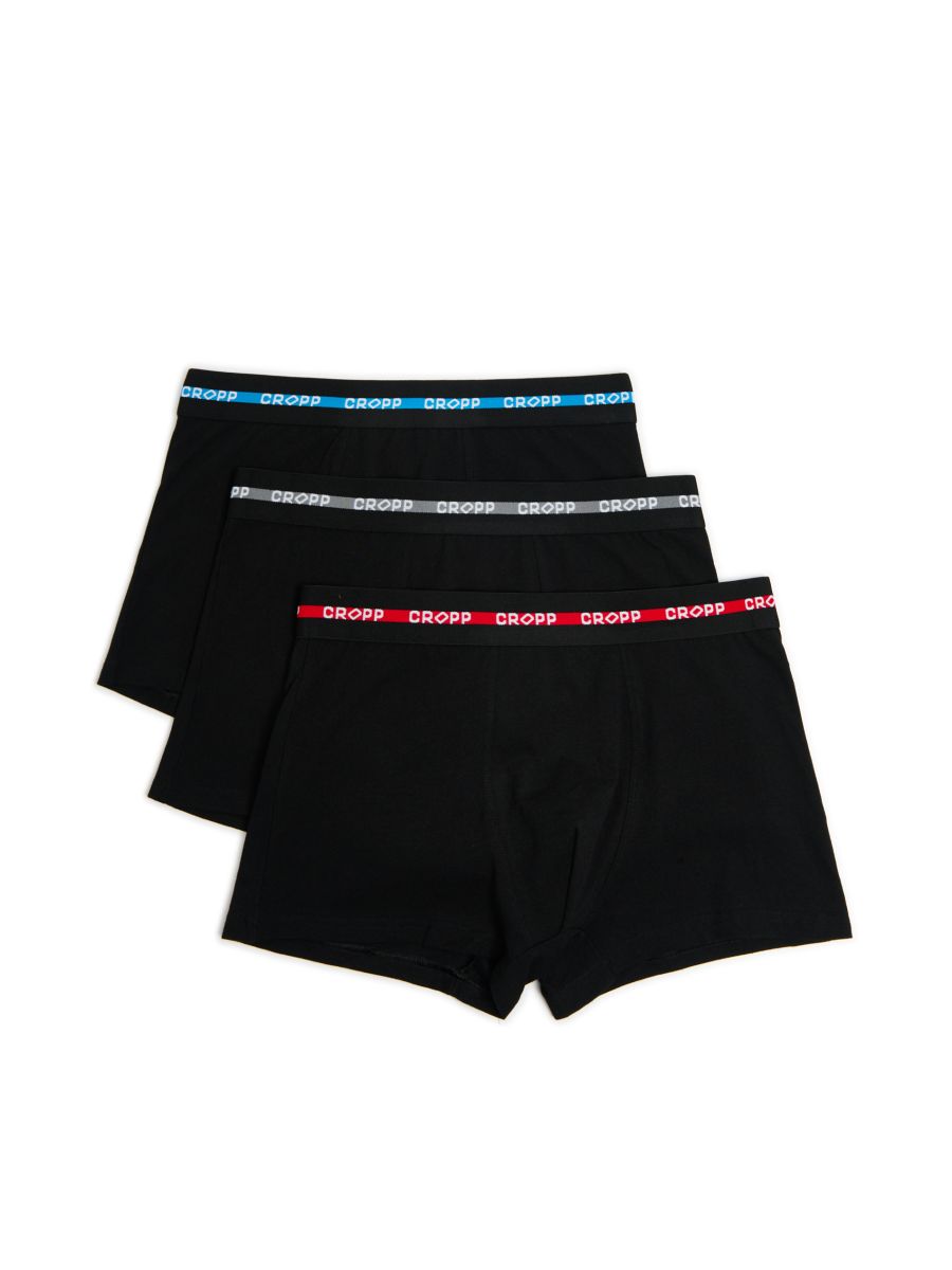 3 pack czarnych bokserek