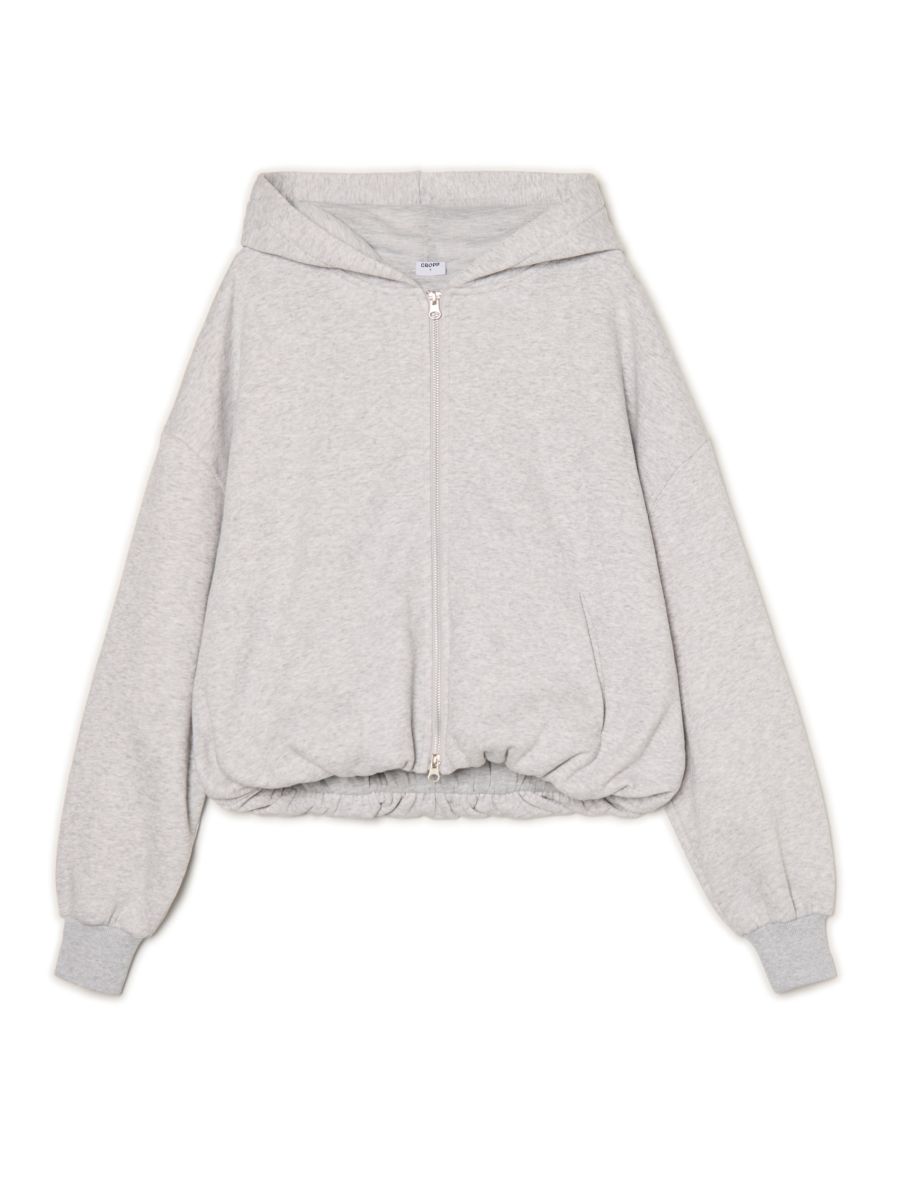 Szara bluza z elastycznym dołem