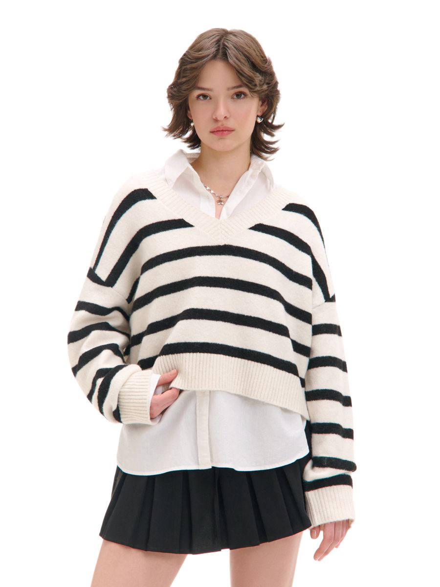 Maglione a righe