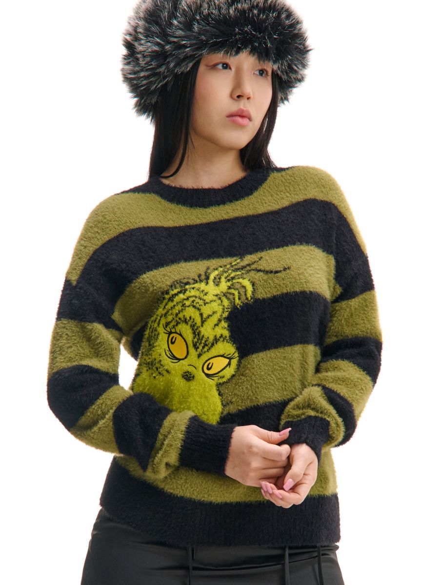 Džemper sa prugama Grinch