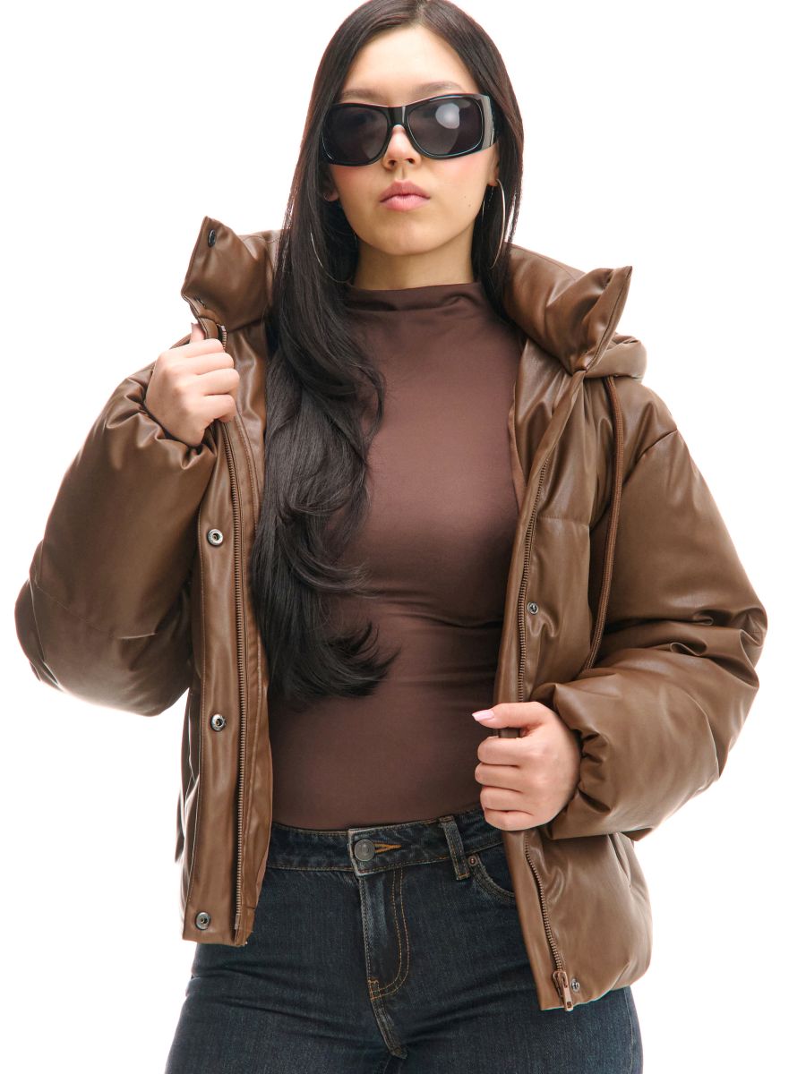 Яке puffer с качулка