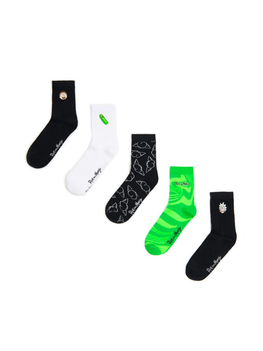 Шкарпетки з принтом, 5 пар Rick and Morty