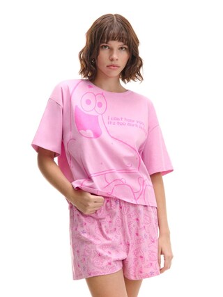 Pigiama Ufficiale Donna SpongeBob SquarePants - Set Canotta E Pantaloncini Con Patrick Stella - Morbido 100% Poliestere - Taglie Donna