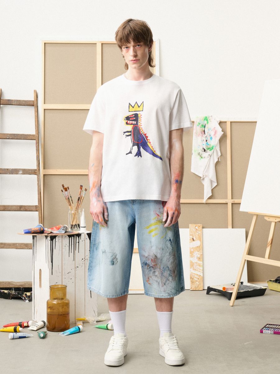 Biała koszulka Basquiat