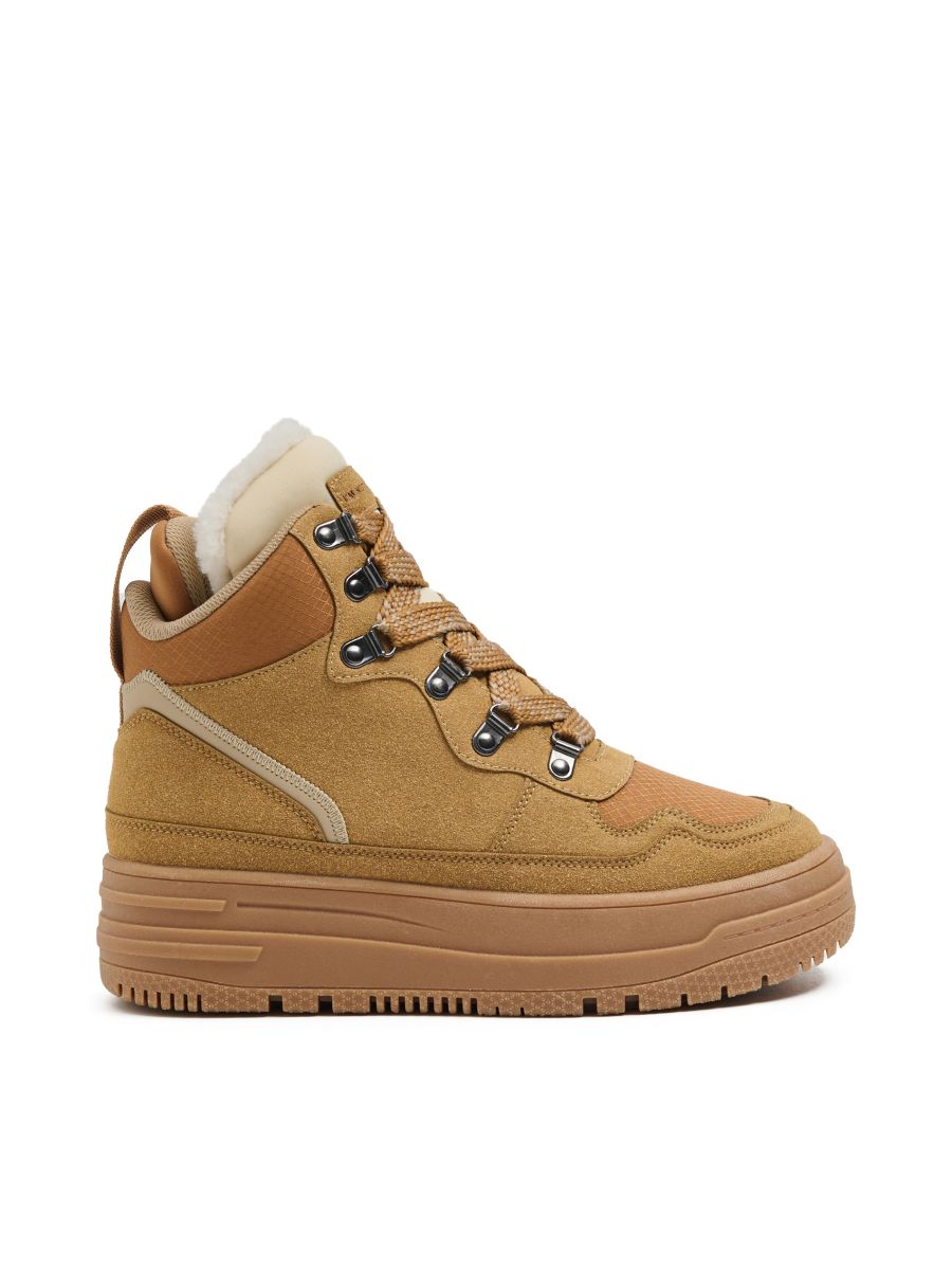 Ocieplane botki z imitacji skóry