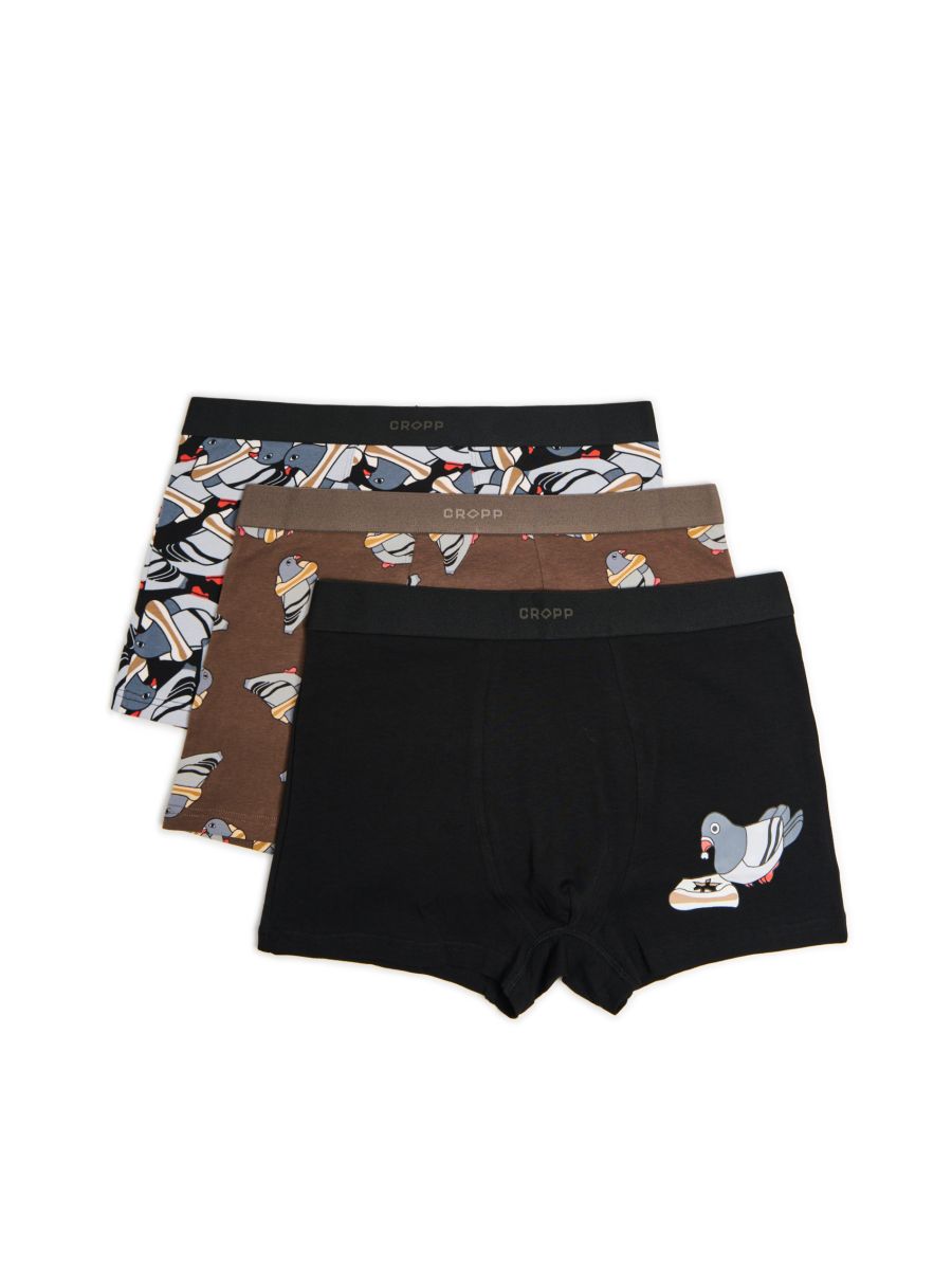 3 paari trükisega boksereid