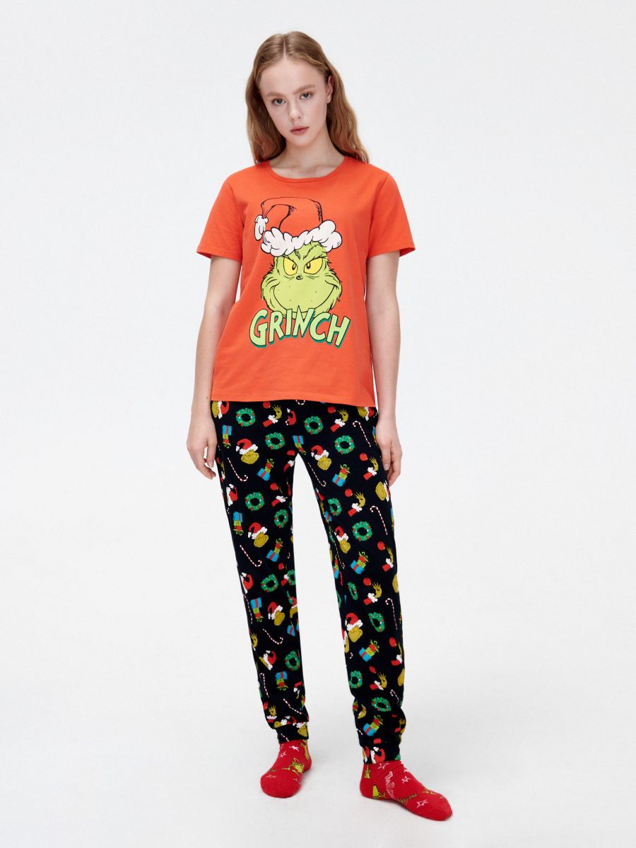 thing Messenger Avenue Pijama de Crăciun cu Grinch, CROPP, 6572N-33X