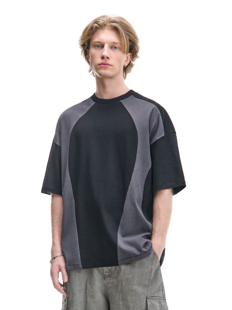 Dwukolorowy T-shirt comfort