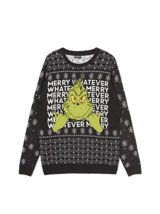 Unibly Maglione Natalizio Merry Grinchmas Family - Stampa Originale, 80% Cotone, Prodotto In Germania, Taglie S-XXXL