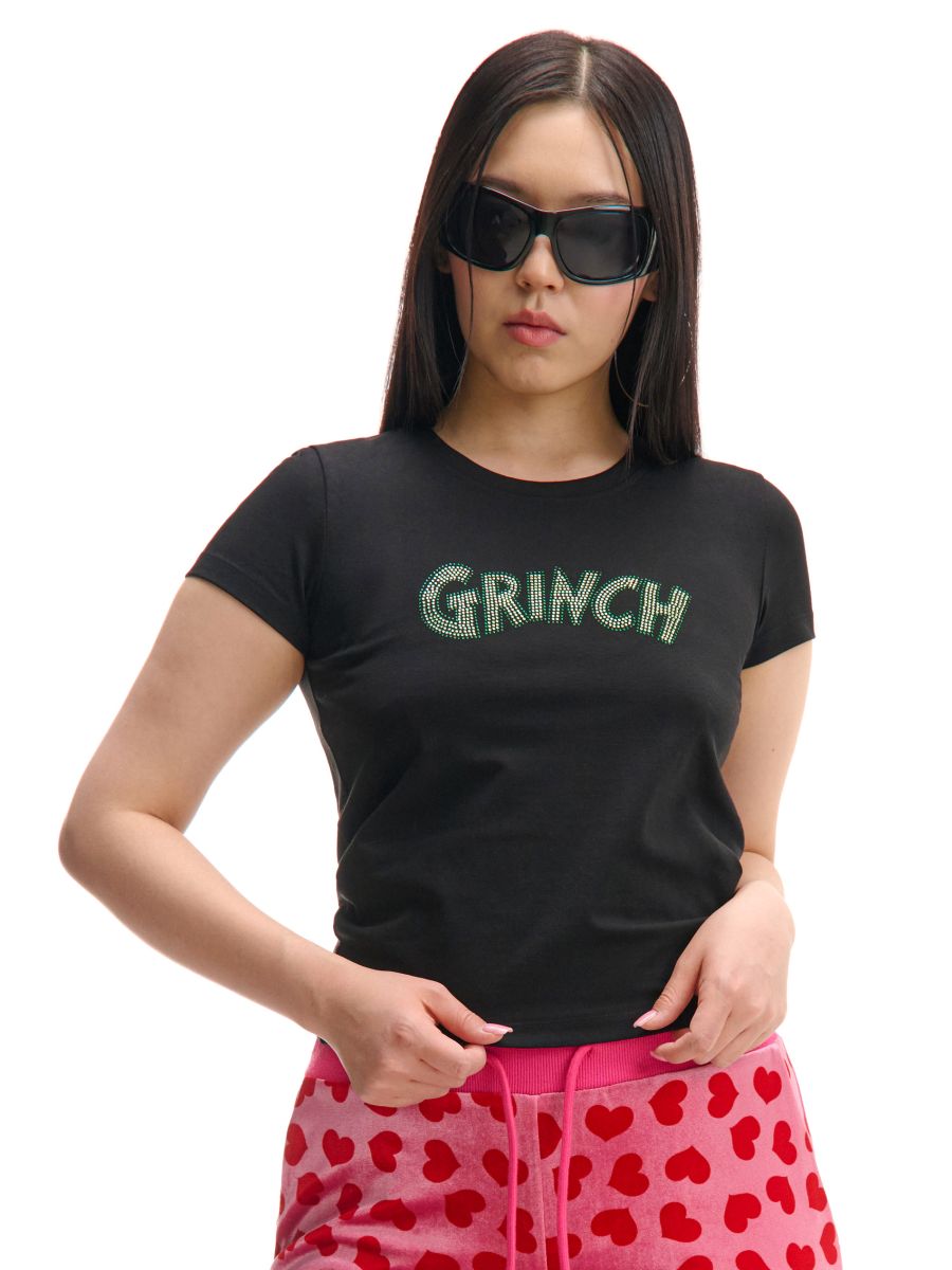 Crna majica Grinč praznična