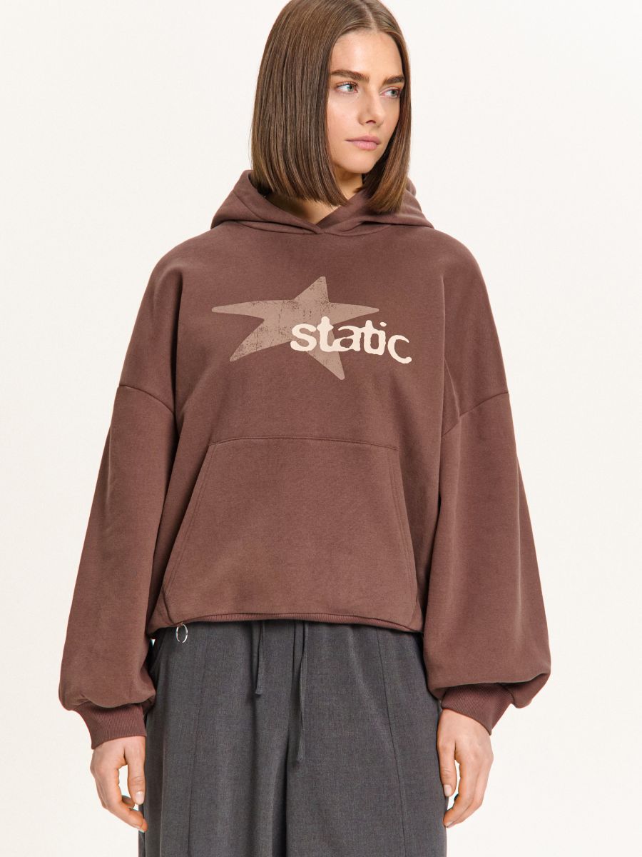 Mikina s kapucňou a potlačou