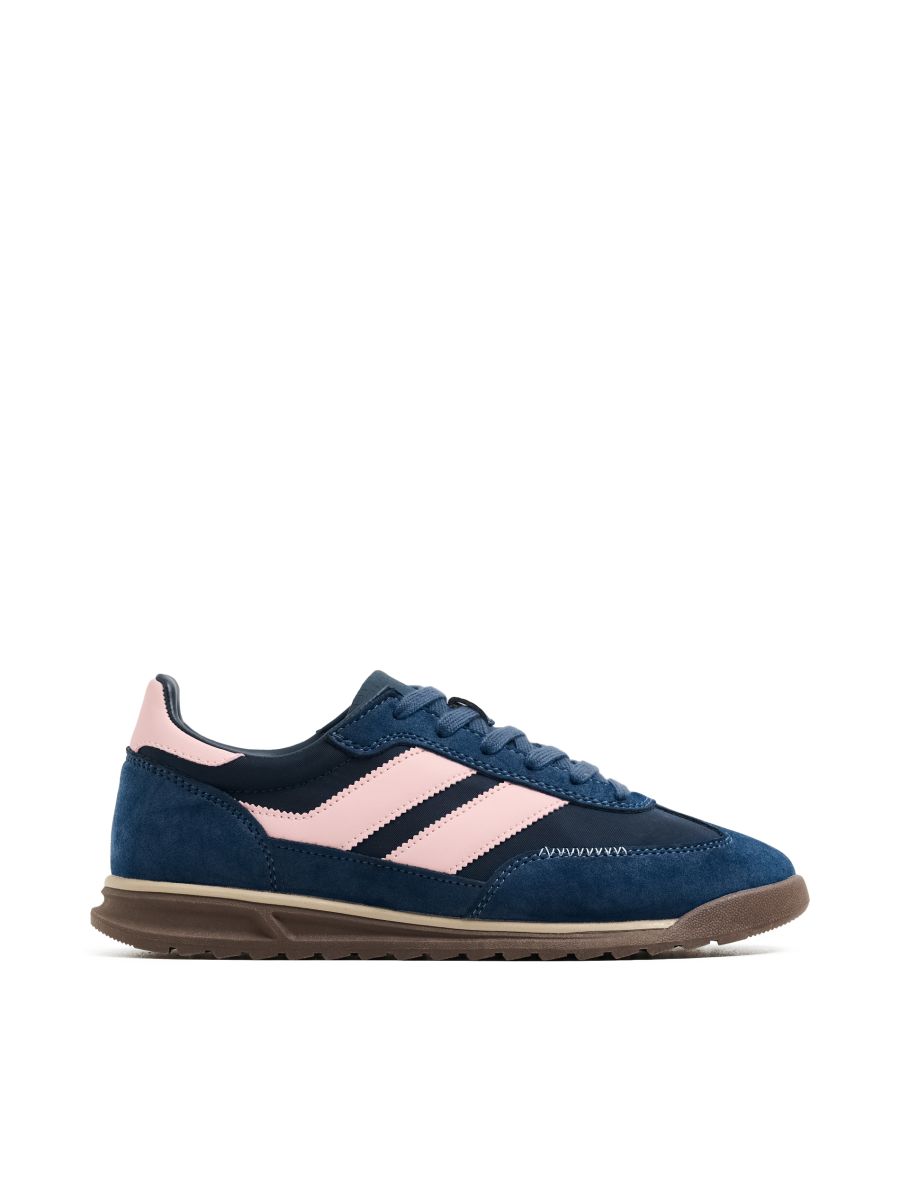 Granatowe sneakersy z imitacji zamszu - CROPP - 681DC-59X