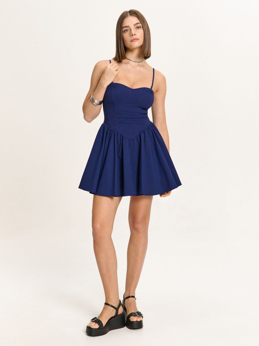 Granatowa sukienka typu fit & flare