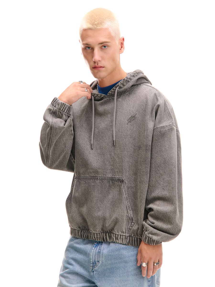 Jeansowa katanka typu hoodie - CROPP - 719FO-99J