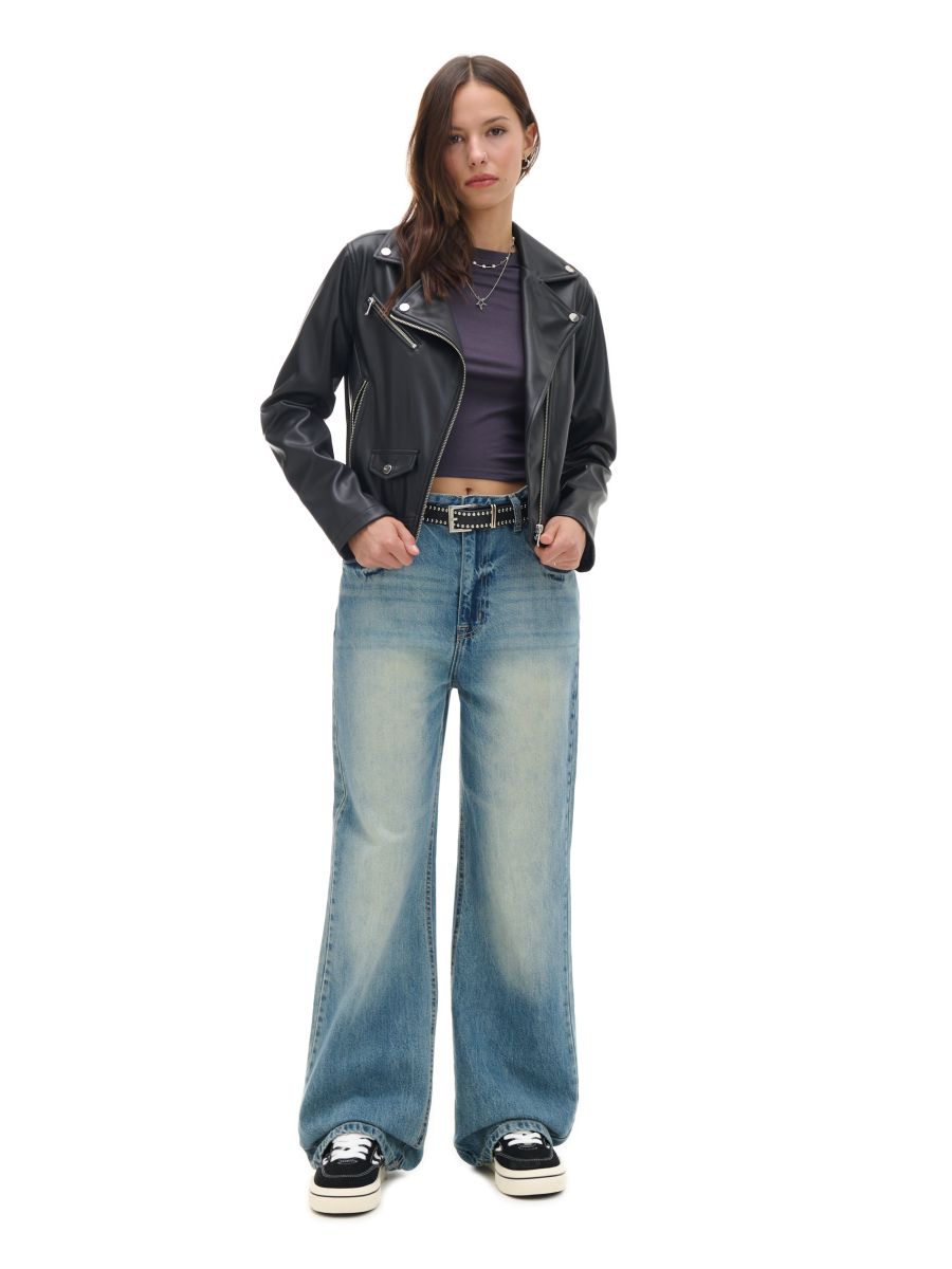 Retro jeansy wide leg