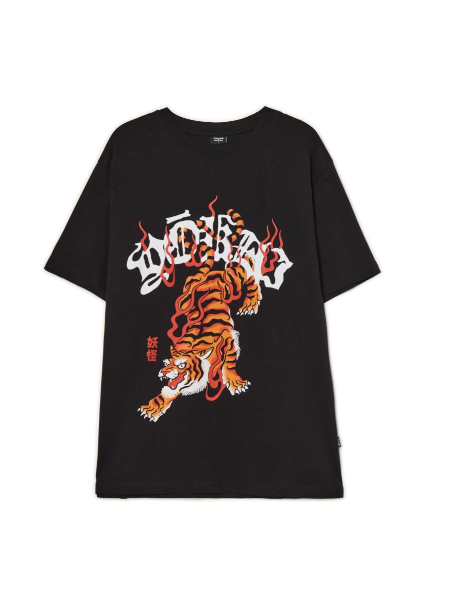 Černé tričko s potiskem