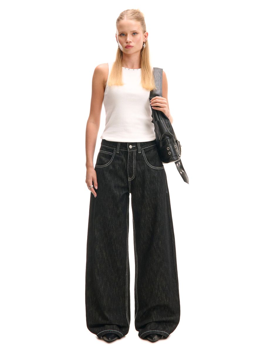 Jeansy baggy w stylu vintage