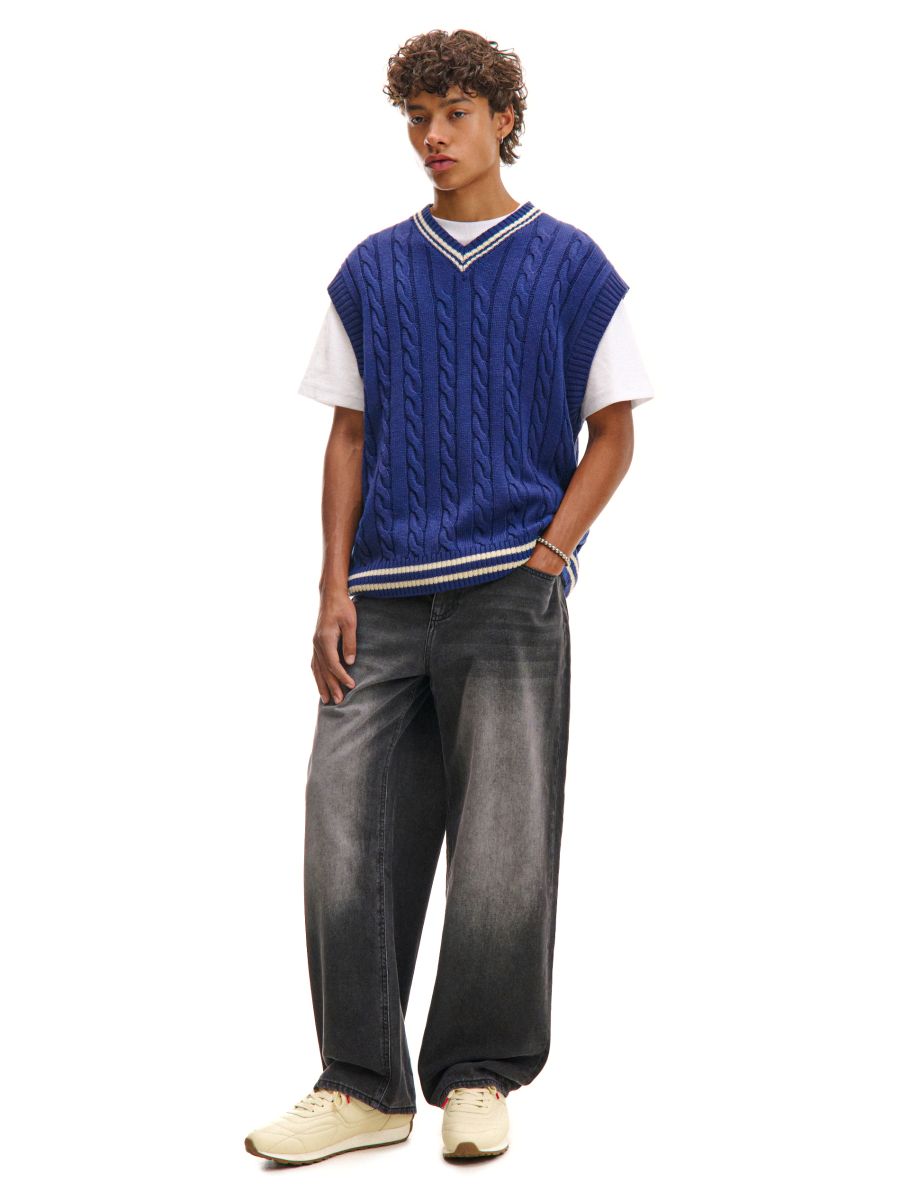 Jeansy super baggy multipocket