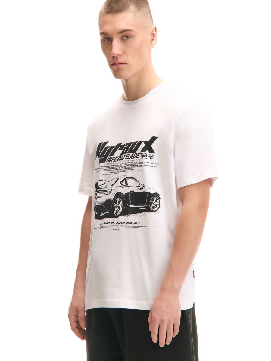 Бяла тениска с принт