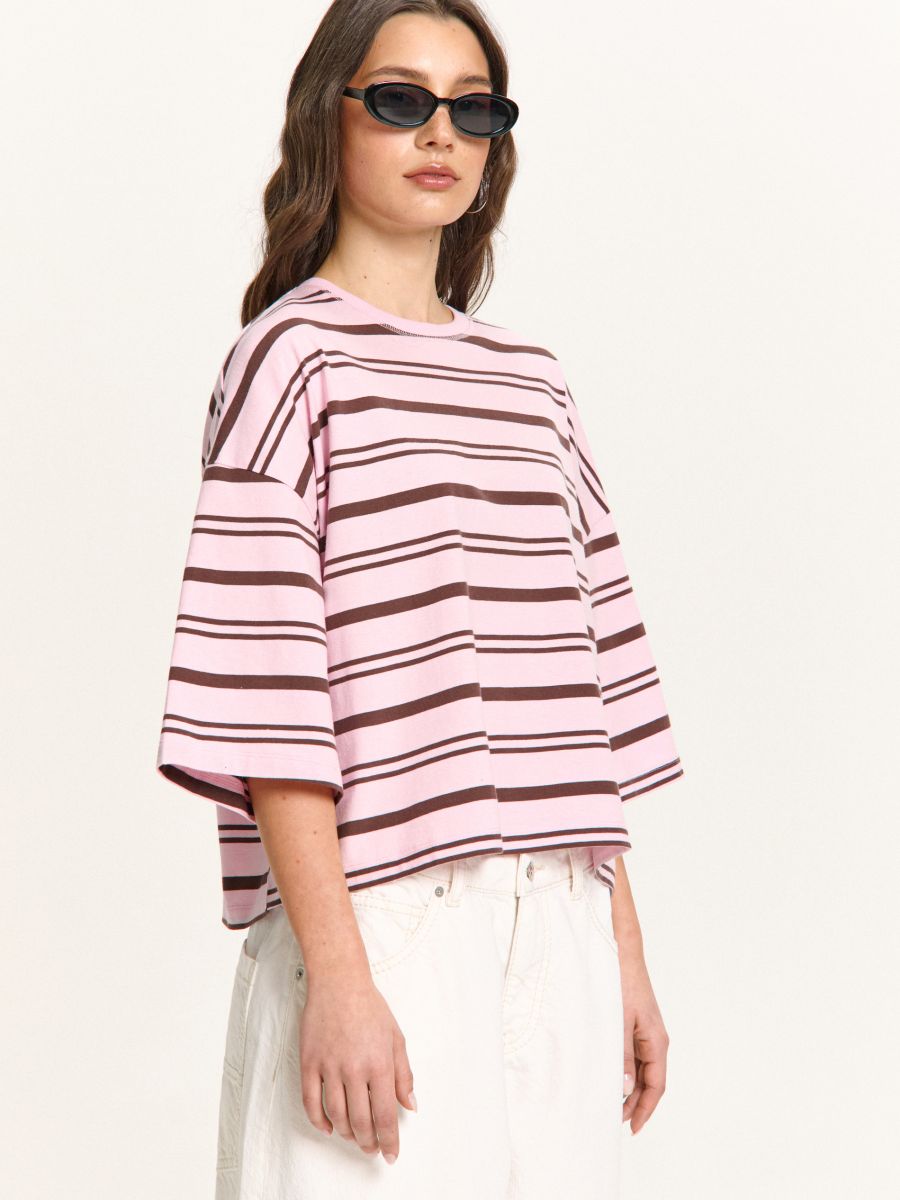 Koszulka boxy w paski