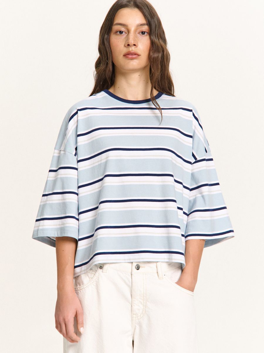 Koszulka boxy w paski