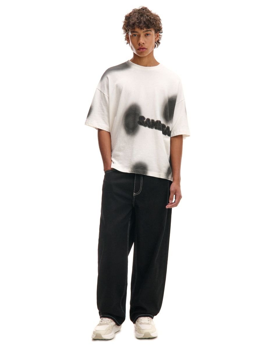 Jeansy super baggy z kontrastowymi przeszyciami - CROPP