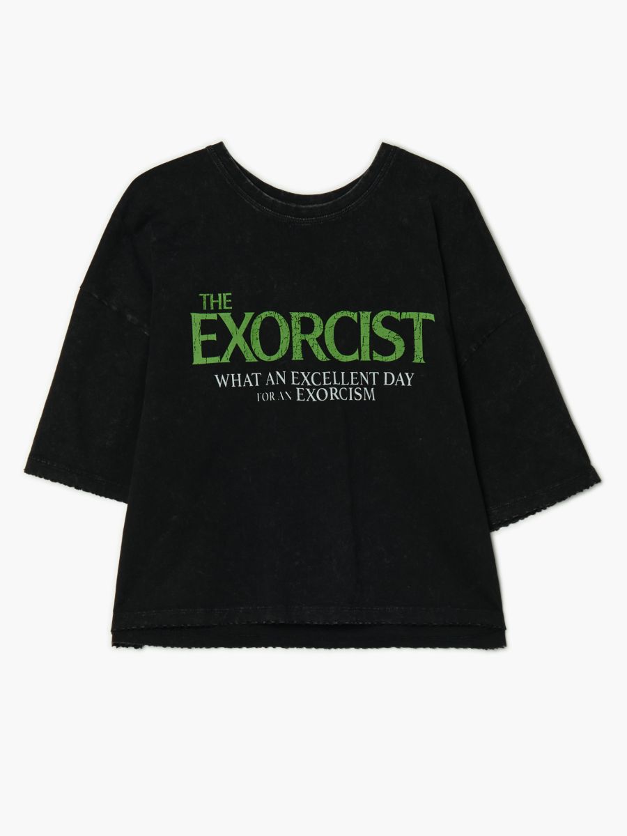 Crna majica s printom The Exorcist