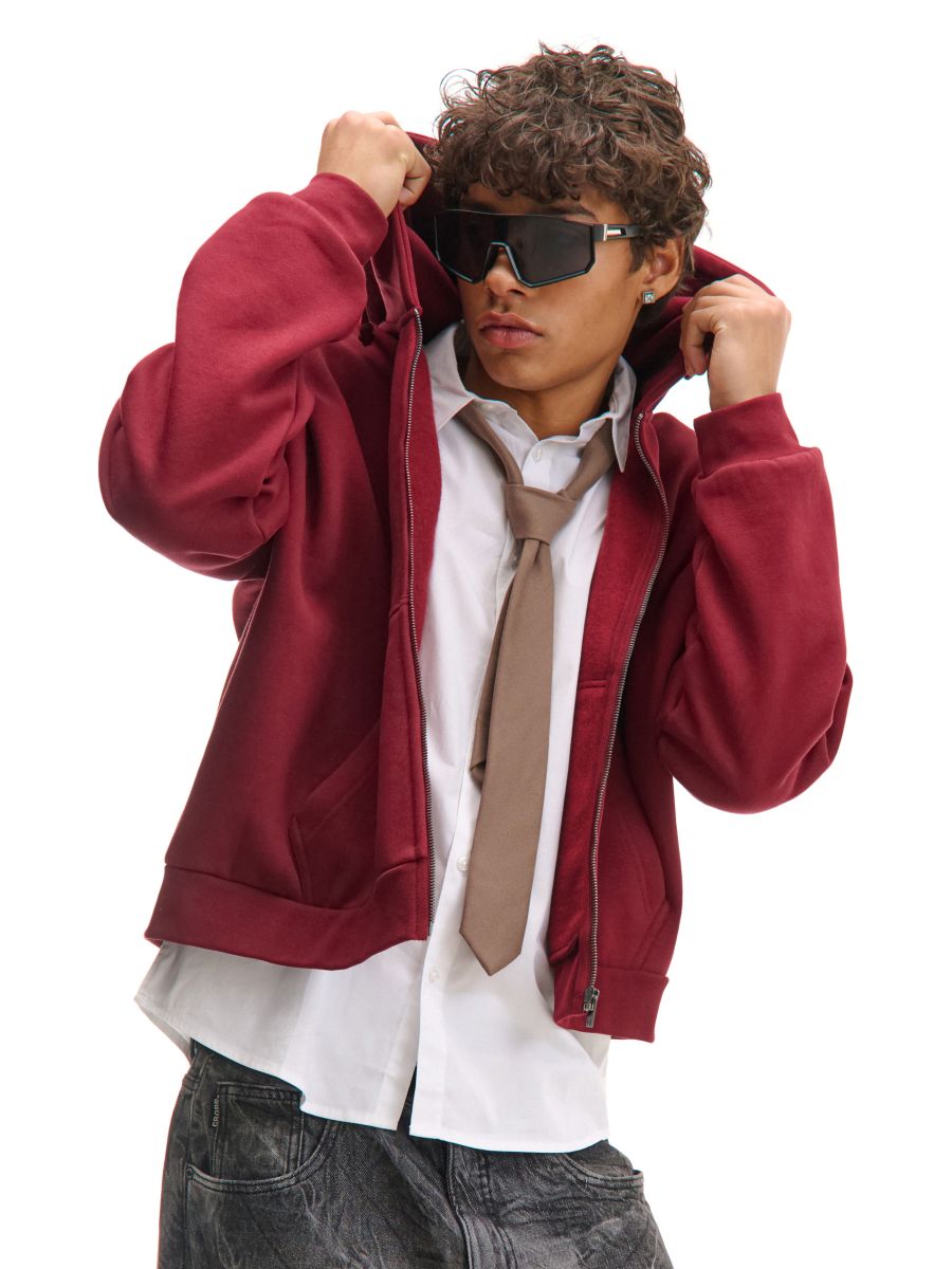 Суитшър с цип с качулка