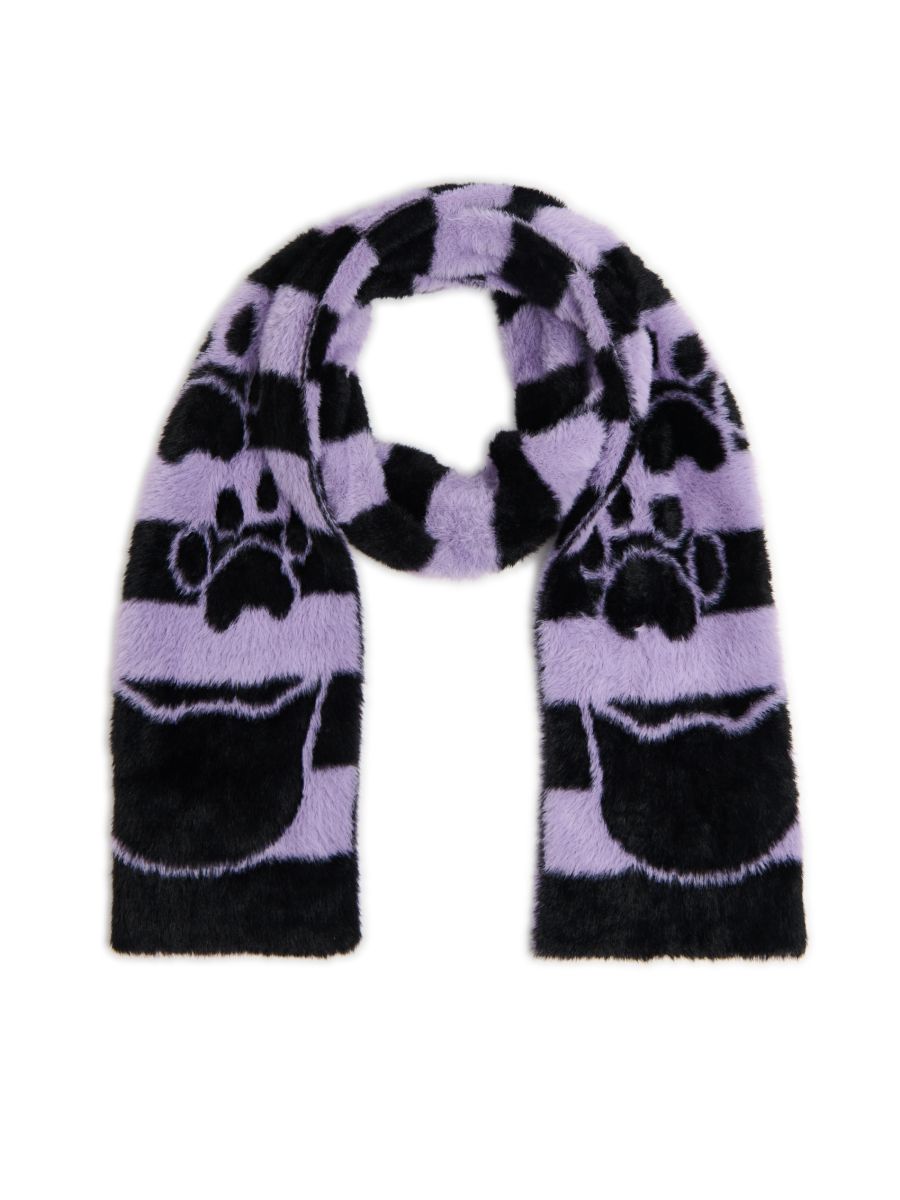 Pluszowy szalik z kocim i psim motywem