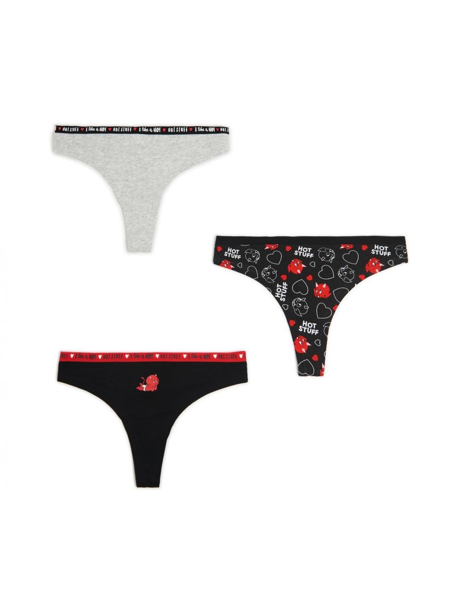 3er-Pack Slips Hot Stuff The Little Devil Farbe Schwarz - CROPP - 9759Z-99X