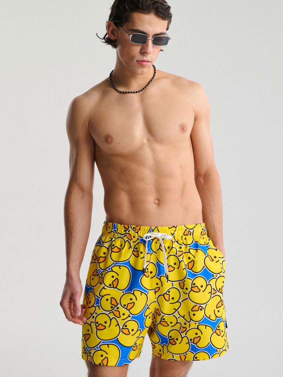 Swimming shorts with all over print