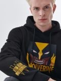 Mikina s kapucí a potiskem Wolverine - černý - CROPP - small3