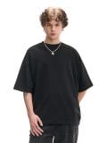 Μπλούζα χωρίς τύπωμα - ΜΑΥΡΟ - CROPP - small1