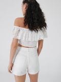 High-Waist-Shorts aus Denim - Weiß - CROPP - small3