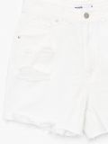 High-Waist-Shorts aus Denim - Weiß - CROPP - small5