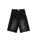 Pantaloni scurți de blugi cu efect prespălat - negru - CROPP - small2