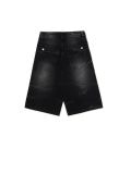 Pantaloni scurți de blugi cu efect prespălat - negru - CROPP - small4