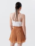 Pantaloni scurți plisați - maro - CROPP - small2