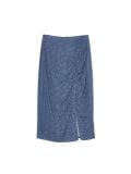 Niebieska spódnica midi w kwiatki - granatowy - CROPP - small4