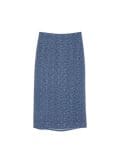 Niebieska spódnica midi w kwiatki - granatowy - CROPP - small6