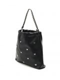 Czarna torebka z ćwiekami-motylkami - czarny - CROPP - small2