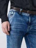 Blugi chino slim, cu curea - albastru - CROPP - small3