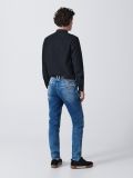 Blugi chino slim, cu curea - albastru - CROPP - small4
