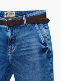 Blugi chino slim, cu curea - albastru - CROPP - small6